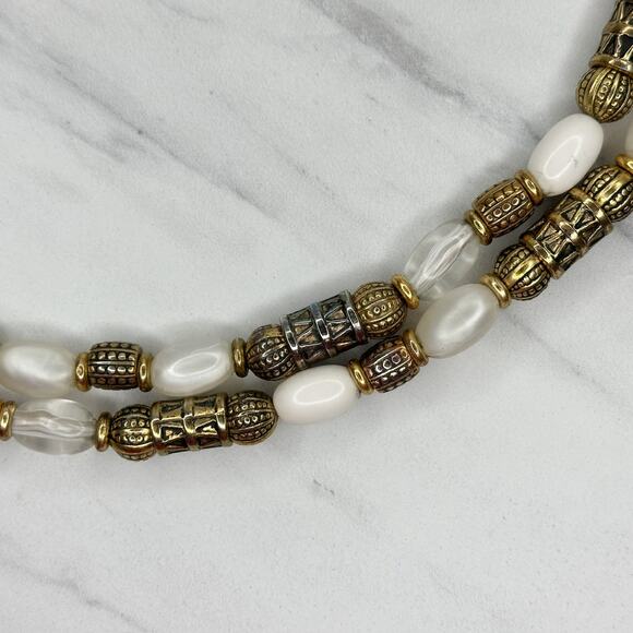 Express Vintage Chunky Beaded Gold Chain Belt Large (L/XL) Boho Statement ✨ - Picture 8 of 13